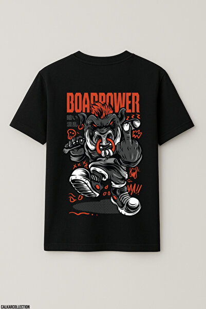 CALKARCOLLECTION Unisex Oversize Boarpower T-Shirt