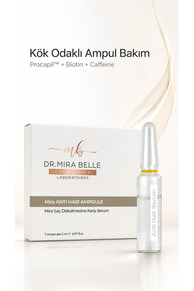Dr. Mira Belle Derma Expert Mira Anti Hair Ampoule Saç Dökülmesine Karşı Proc...
