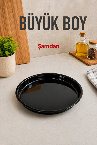 Şamdan Büyük Boy Yuvarlak Fırın Tepsisi 48 Cm