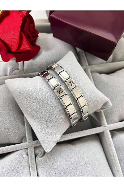 Generic Brand Initial Letter Couple Bracelet Italian Charm Lover Bracelet 14 ...