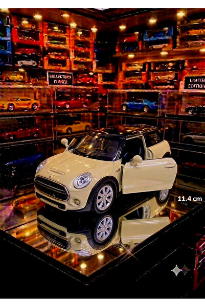 OYUNCAKSAHİLİ Mini Cooper S Diecast Metal Araba Kapıları Açılır 11.4 cm Çekbı...