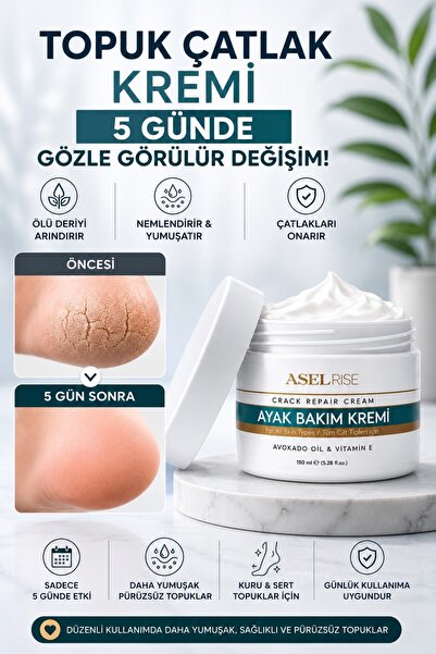 Asellrisee Ayak Tırnak Mantar El Bakım Topuk Çatlağı Beyazlatıcı Etkili Krem ...