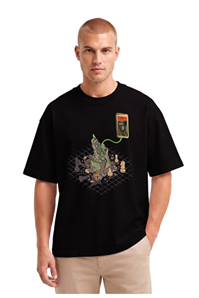 Çığlık Tablosu Kale DTF Baskılı T Shirt