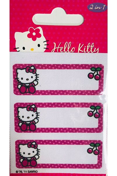 Hello Kitty Ütü Ile Yapışan Figürlü (1) Kumaş Okul Forma Etiketi Arma Yama