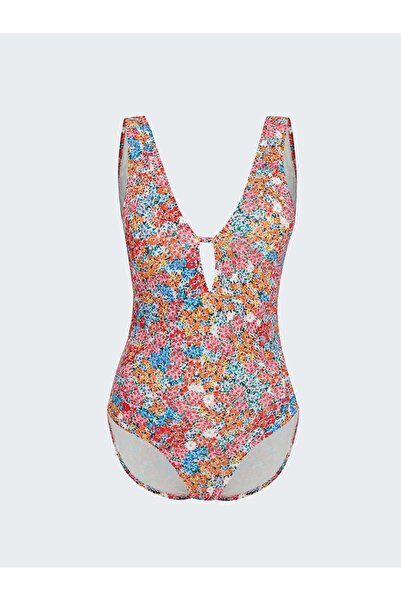 LC Waikiki Women's Floral Swimsuit with Uv Protection