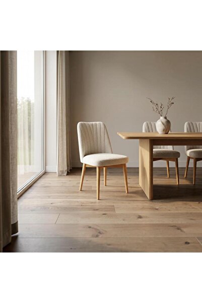 GENART HOME LİZBON 2 Lİ YEMEK & MUTFAK MASASI SANDALYESİ MEŞE RENGİ