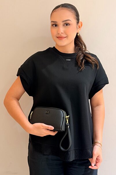 Mahal Genți Geantă crossbody cu curea de mână și fermoar dublu