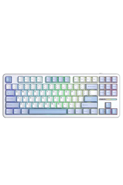 Aula F87 PRO Mekanik RGB TKL GrayWood V3 Switch Kablosuz Makrolu Hot Swap Kla...