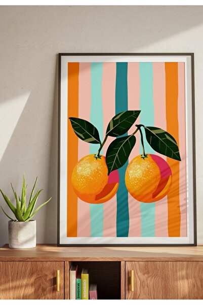 Wallnest Poster Fara Rama, Portocale Colorate, Tablou Bucatarie Decor Modern