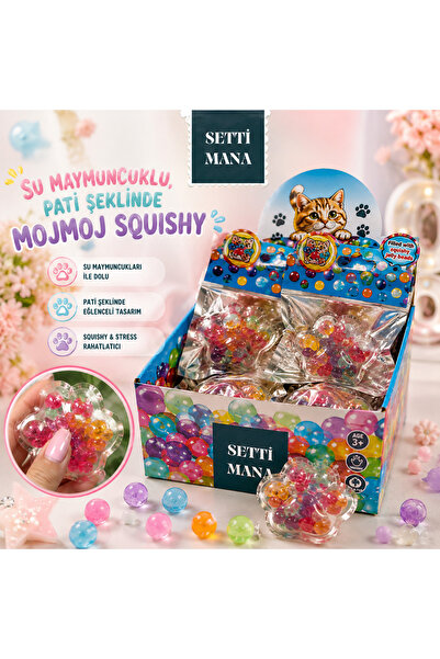 SETTİ MANA Su Maymuncuklu Pati Squishy Oyuncak | Renkli Jel Sıkma Oyuncağı | ...
