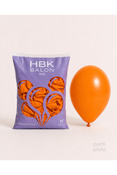 HBK Balon Pastel 11" Balon Hbk Turuncu 100'lü