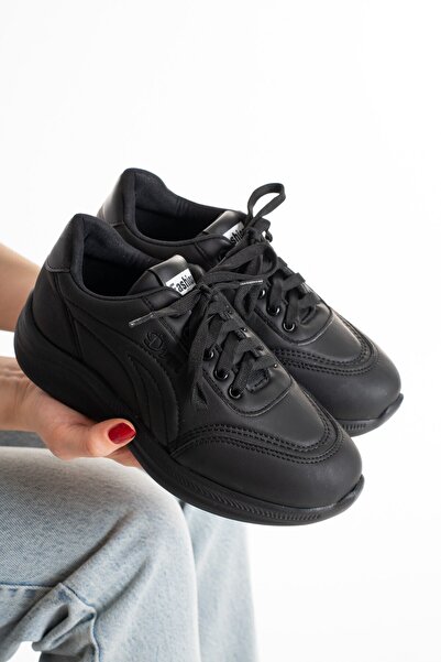 SEFERİ Women's Black Daily Comfortable Walking Sports Shoes-Lightweight Shoes...
