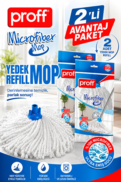 Proff Mikrofiber Mop Yedeği 2'li
