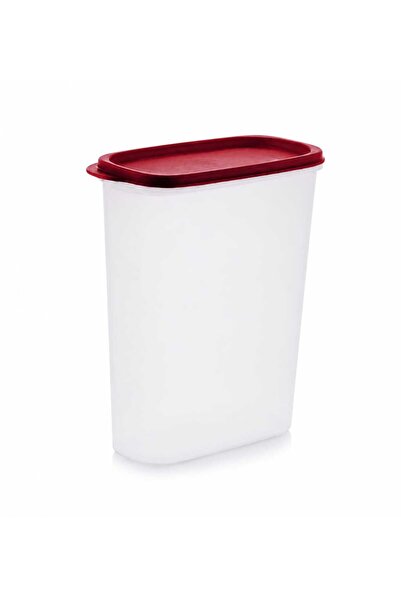 Tupperware Modüler Oval Saklama Kabı 1,7 L Kırmızı Kapak