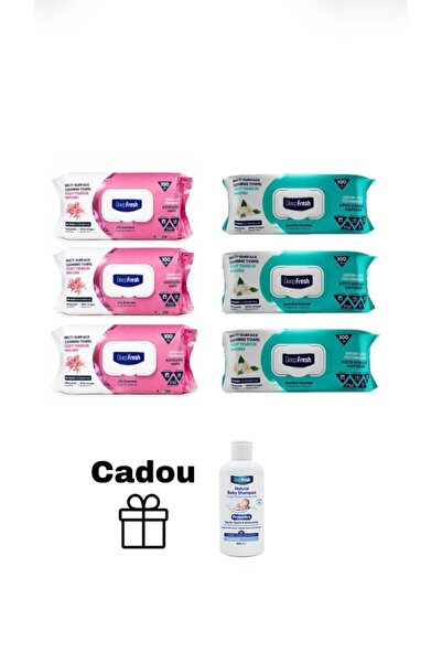 Deep Fresh Set 6 pachete Servetele umede pentru multi suprafete cu bicarbonat...