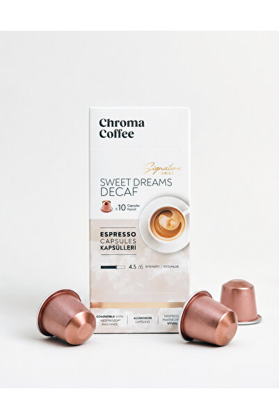 Chroma Coffee Sweet Dreams Decaf (kafeinsiz) 10 Adet Nespresso Uyumlu Kapsül ...