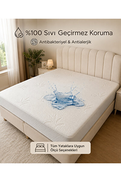 ce home collectıon %100 Bambu Sıvı Geçirmez Fitted Alez | Nefes Alan Yatak Ko...