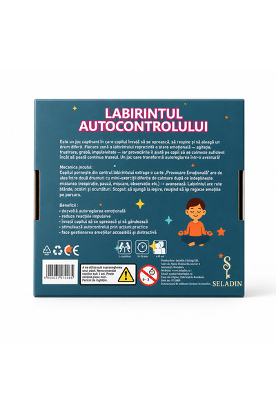 SELADIN Joc Educativ, Seladin, Labirintul Autocontrolului, pentru dezvoltarea emotiilor si autocontrolului