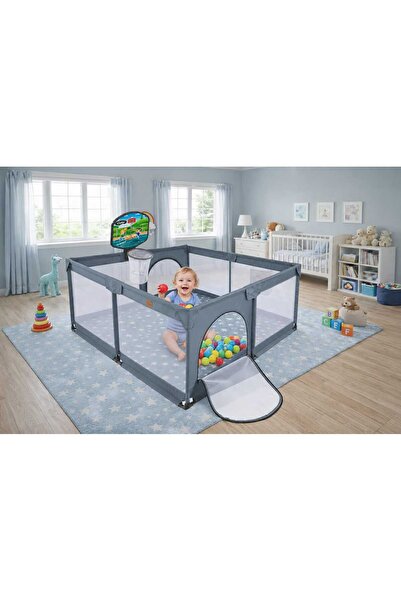 Tommybaby Güvenli Bebek Ve Çocuk Oyun Alanı Oyun Parkı 125X125 Oyun Matı Topları Yatak