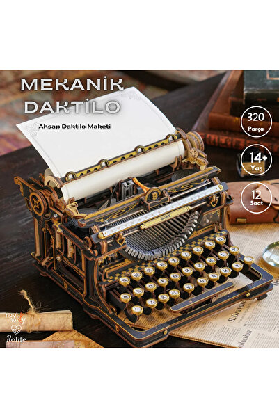 Mekanik Daktilo| Ahşap Daktilo Maketi-Magic Version