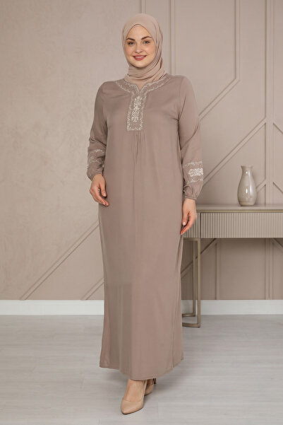 Juliet Deluxe Rochie Hijab cu mânecă lungă din țesătură de viscoză țesută, mă...