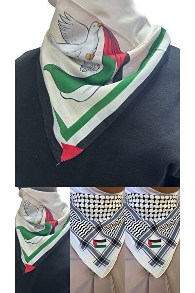 ALDAIYR 4 bucăți eșarfe tematice cu Palestina 50x50, unisex, potrivite pentru...