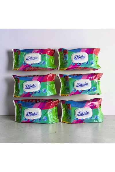 Dikoko Set 6x Servetele Umede Dikoko, 120 buc