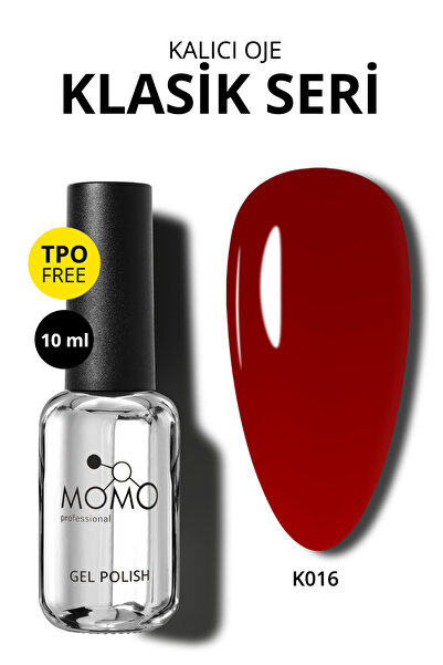 MOMO professional Kalıcı Oje K016, Şarap Kırmızı, 10 ml