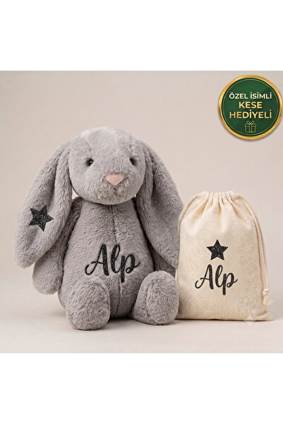 Hellobox Kişiye Özel İsimli Peluş Oyuncak Tavşan - Kese Hediyeli - Doğum Günü...
