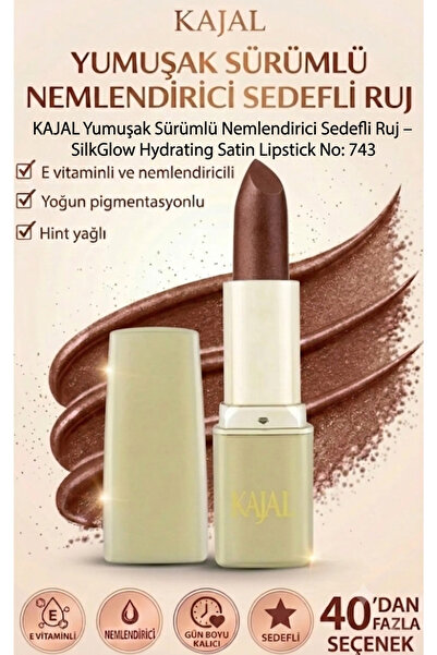 KAJAL Soft Edition Moisturizing Pearlescent Lipstick – Silkglow Hydrating Sat...