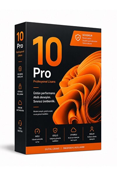 TECHVİZİT Windows10 Pro Dijital Lisans Anahtarı Kalıcı 34&64 Bit Anında Tesli...