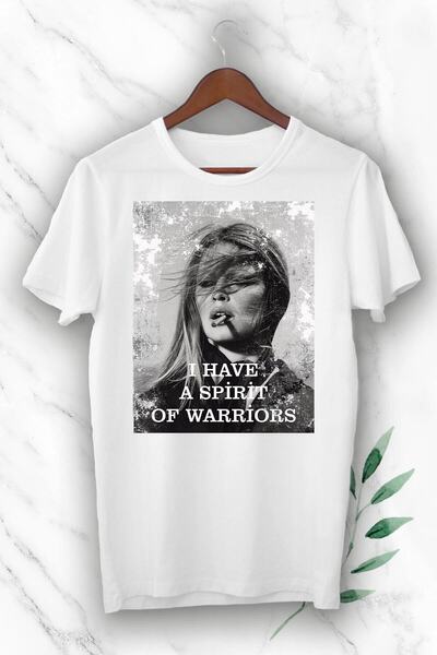 perseusshopping Vintage Brigitte Bardot Štampano unisex bela majica