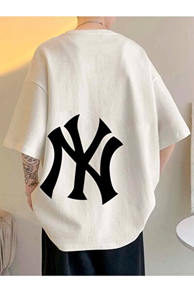 Adrift Μπλουζάκι Unisex Yankees με ειδική στάμπα, χτενισμένο βαμβακερό λαιμόκοψη