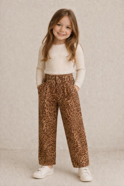 La'ciel Pariss Leopar Desenli Çocuk Jean