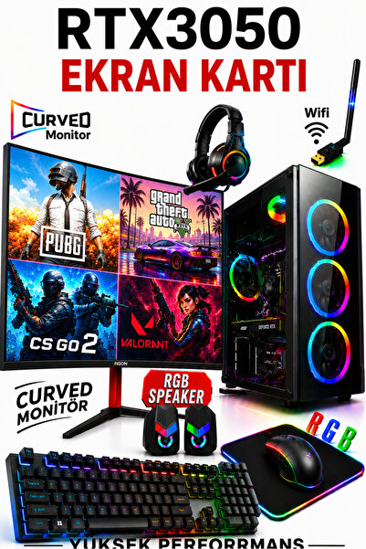 Dmc N150x Windows 11 RYZEN 5 5500,16GB RAM,500GB HDD,256GB SSD,RTX3050,24'Cur...