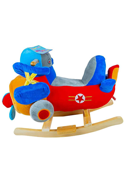DanyCris Balansoar Pentru Bebelusi, Avion, Lemn + Plus, 60x34x45cm