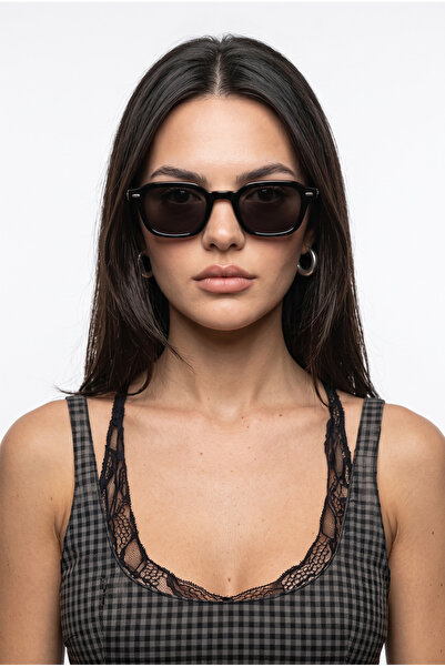 Houseofeyeris Ravenix Black Frame Rectangular Retro Sunglasses – Black Lens U...