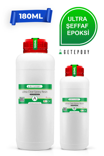 Getshop Alışveriş Pazarı Getepoxy Epoksi Reçine Maddesi Şeffaf İnce Döküm 180ml