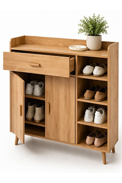 Waite Payging Floor Standing Shoe Cabinet Storage Cabinet Freestanding Storag...