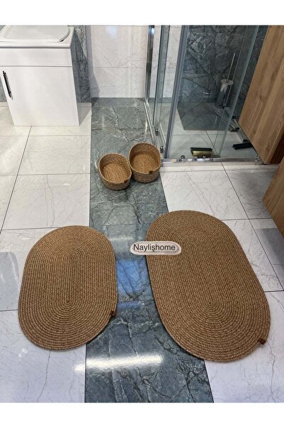 naylişhome 60X100 Cm, 40X60 cm Floor Mat, Bathroom Set of 4 Pcs. Gift, Dowry,...
