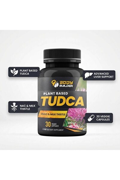 Body Builder مكمل غذائي لدعم الكبد يحتوي على TUDCA و NAC و شوك الحليب، كبسولات نباتية، 30 كبسولة