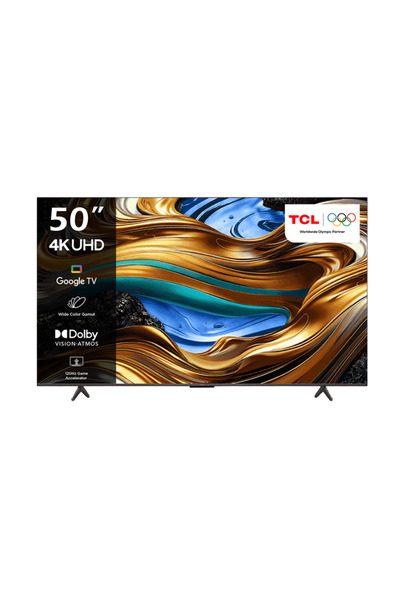 TCL تلفزيون جوجل بحجم 50 بوصة مع نطاق ألوان HDR10+ ودقة 4K UHD