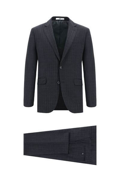 Kiğılı 7 Drop Slim Fit Μάλλινο Καρό Κοστούμι