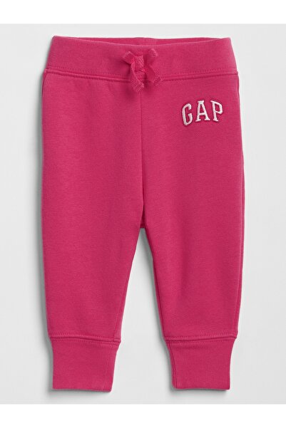 GAP Kız Bebek Pembe Logo Fleece Eşofman Altı