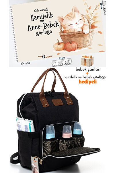 Sahra Leke Tutmaz Su Geçirmez Termal Bölmeli Baby Bag Anne-bebek Bakım Sırt Ç...