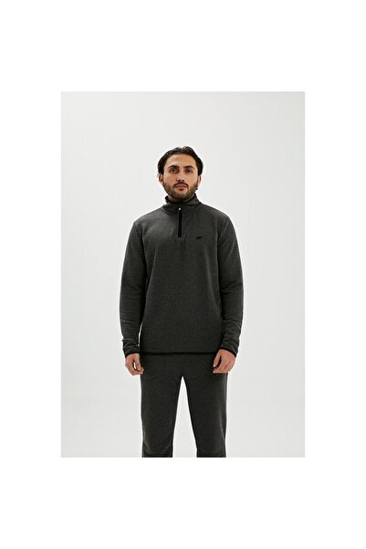 Bad Bear Men's Gray Sweatshirt Backup Half Zip 210212029-Ant 210212029-Ant