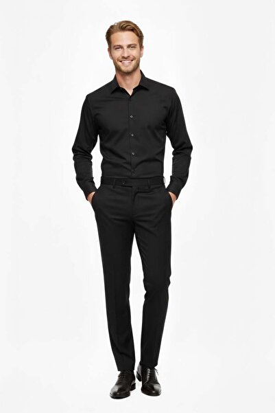 Uki SİYAH Comfort Fit Klasik Pantolon