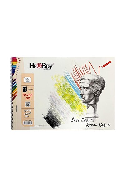 Herboy 35*50-120Gr.15-Piece Spiral Picture Notebook - HRB-3164