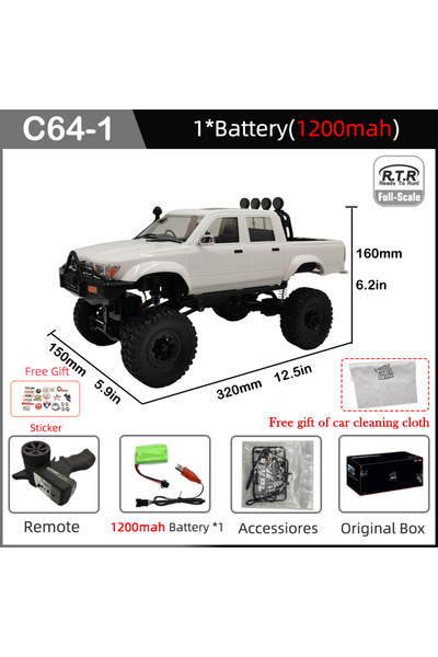 Choice سيارة WPL C64-1 RC جديدة بمقياس 1:16 من طراز Hailax 2.4G 4WD، شاحنة بي...