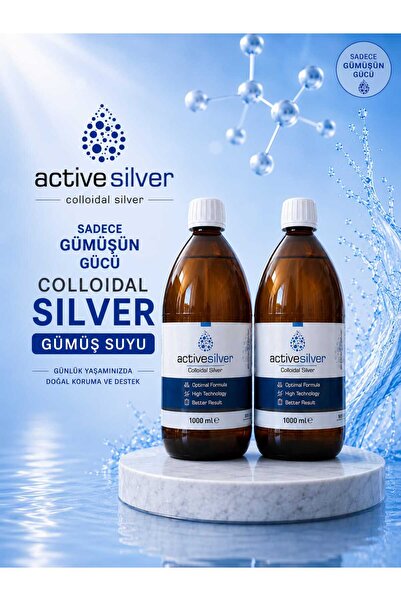 ACTİVE SİLVER kolloidal Gümüş Suyu 100 ppm 2 li avantaj paket